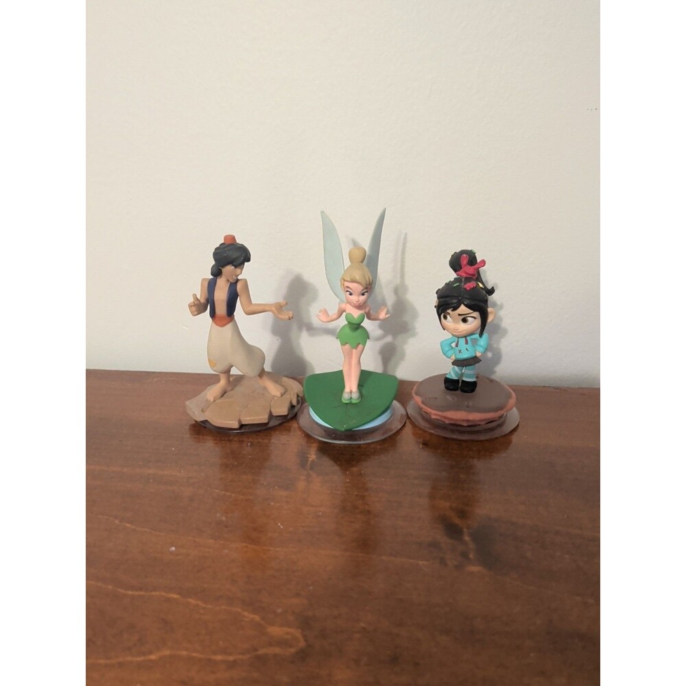 Disney Infinity Figures Lot of 3 Alladin Tinkerbell Penelope